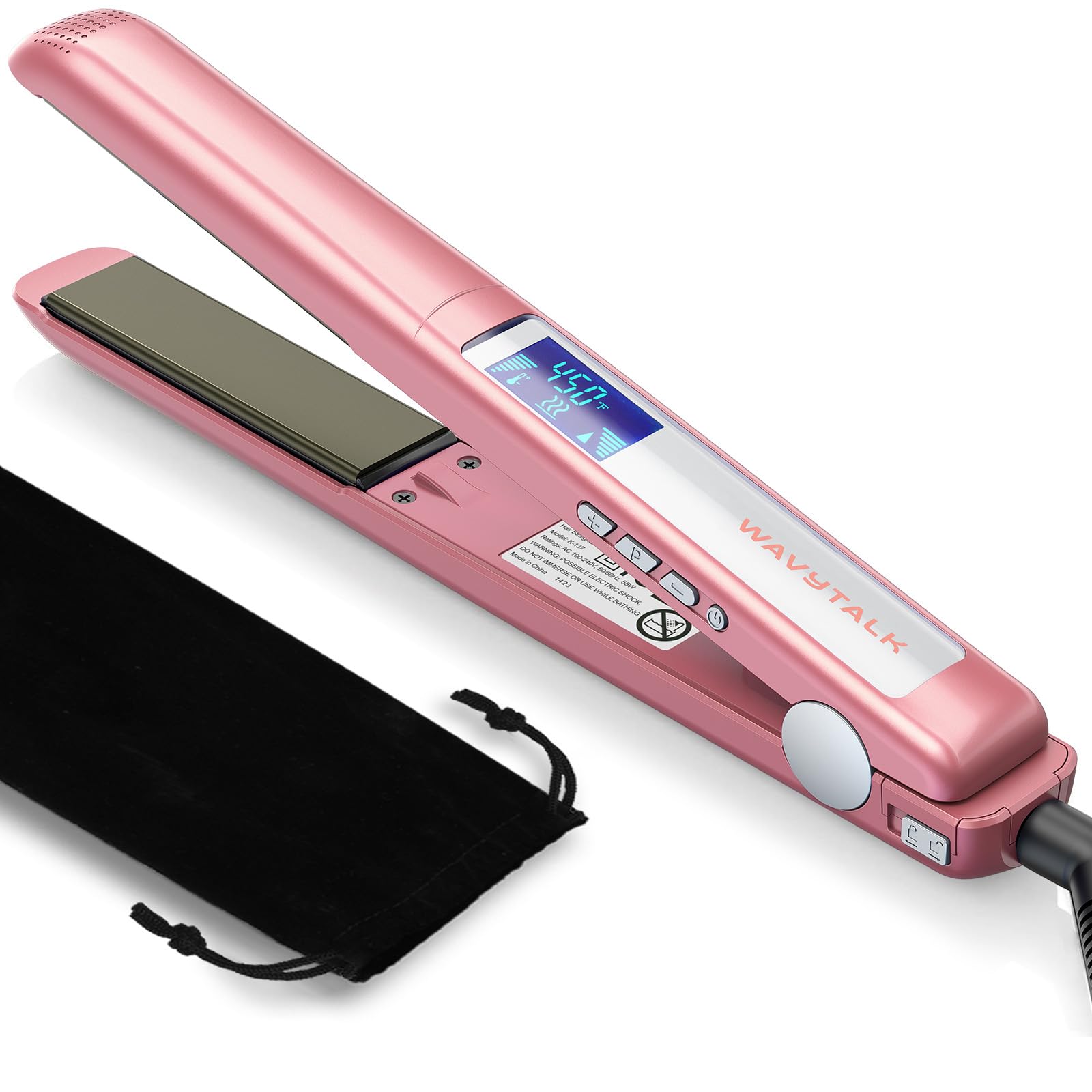 Amazon.com : Wavytalk Salon Flat Iron Hair Straightener, Negative